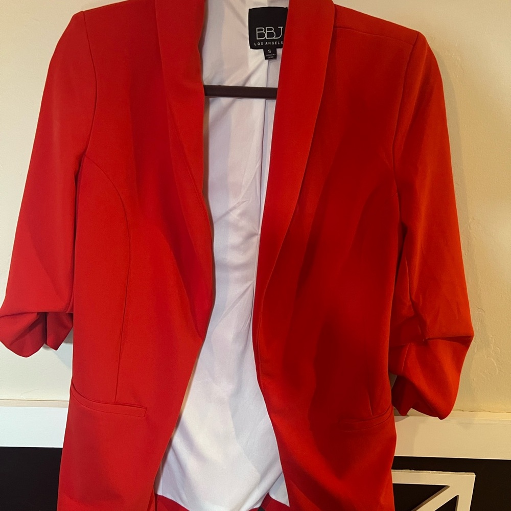 Luxe Red Women's Blazer